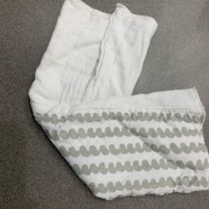 Baby grey and white spit up towel